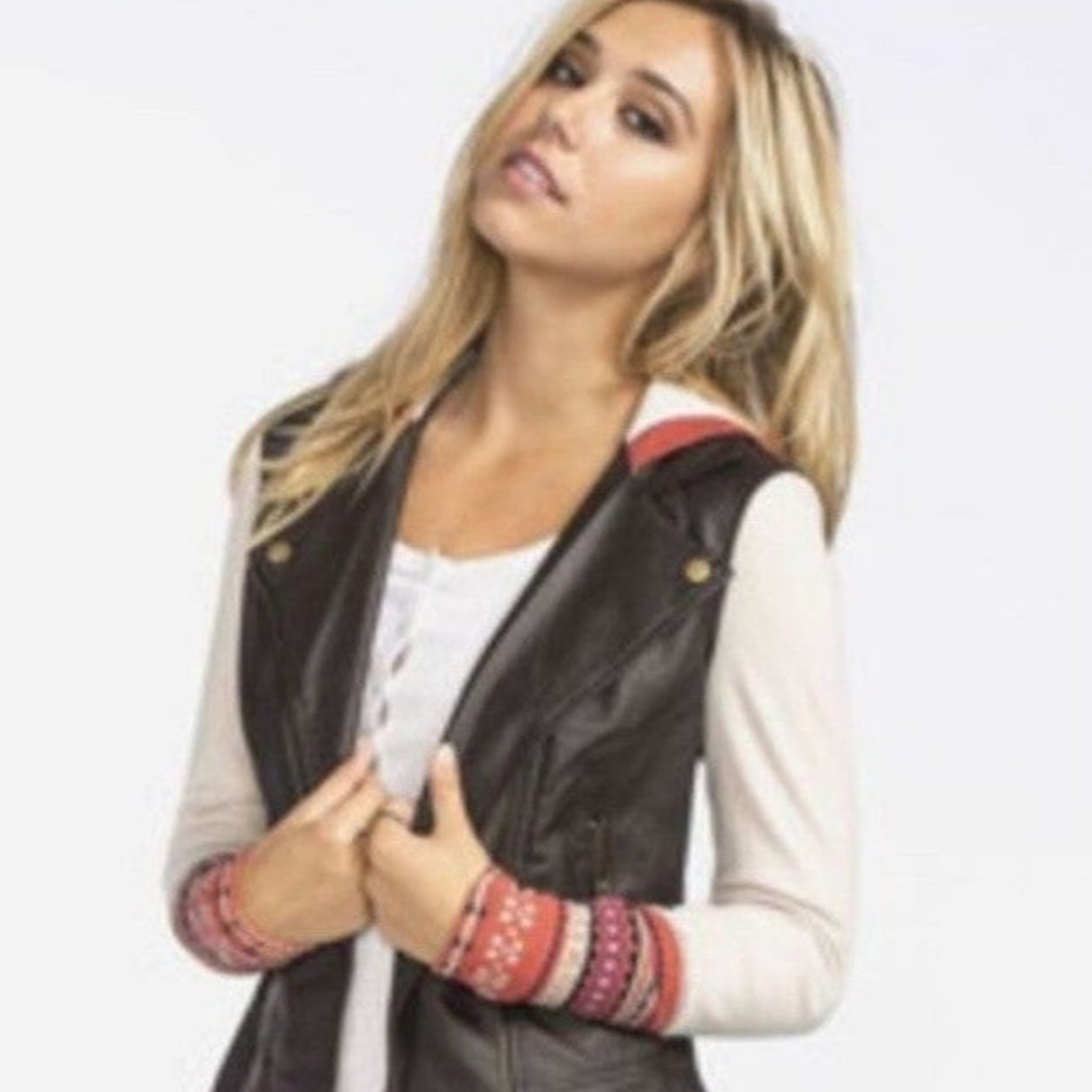 Faux leather jacket